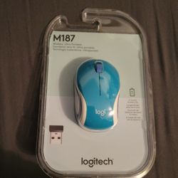 M187 Logitech Wireless Mouse Blue