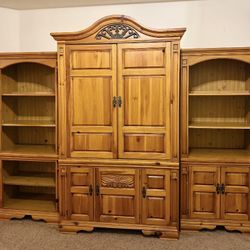 Broyhill Armoire with 2 matching Bookcases