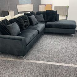 🤍 GLAM WHITE LUXURIOUS IVORY SOFA $695 WITH DELIVERY!! COMES IN BLACK!!