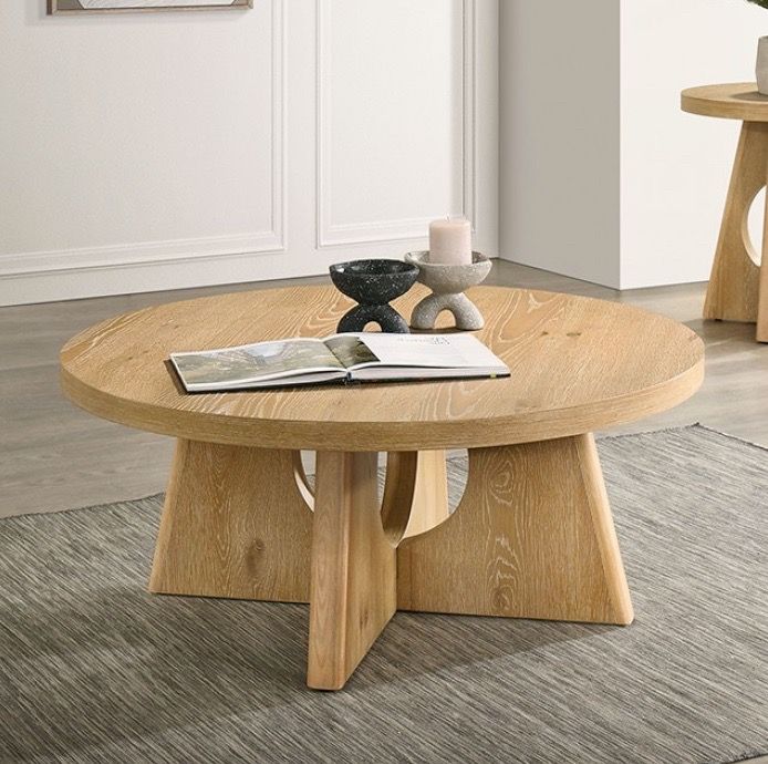 Olgod Round Coffee Table on sale new in box