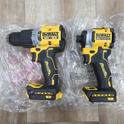 NEW DeWalt 20V XR Brushless Hammer Drill & Brushless Stubby 3-Speed Impact Driver Combo TOOLS ONLY
