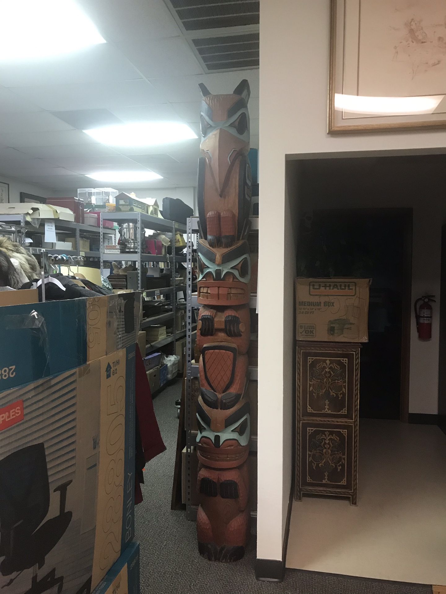 Very Large Carved Totem Pole