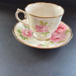 American Beauty Royal Albert Crown China England Cup And Saucer 