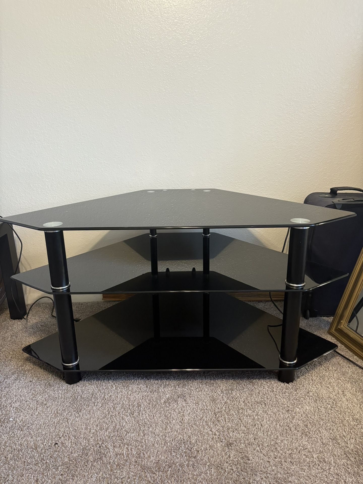 Glass TV Console Stand