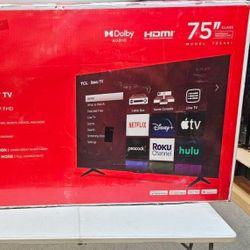 75 Tv Tcl Smart 4K Hdtv $55 Down On Financing Free Delivery 6  Month Warranty