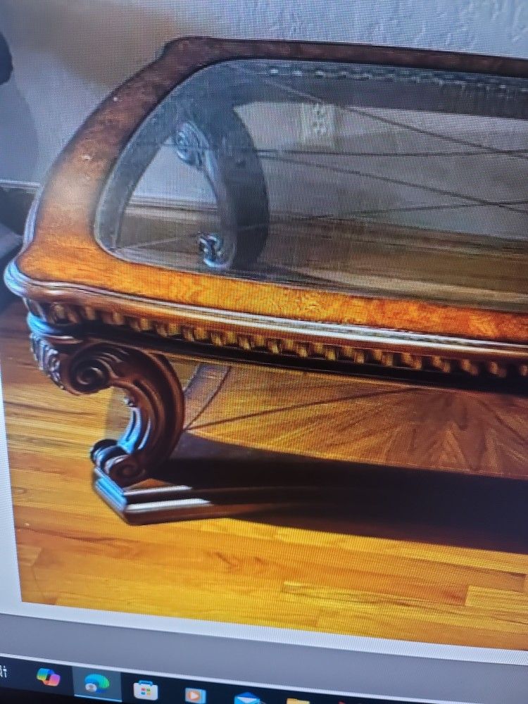 Glass Top Coffee Table And End Table