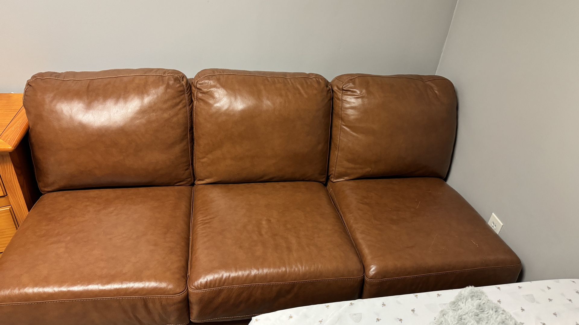 Palliser Leather Couch - Matching Side Storage