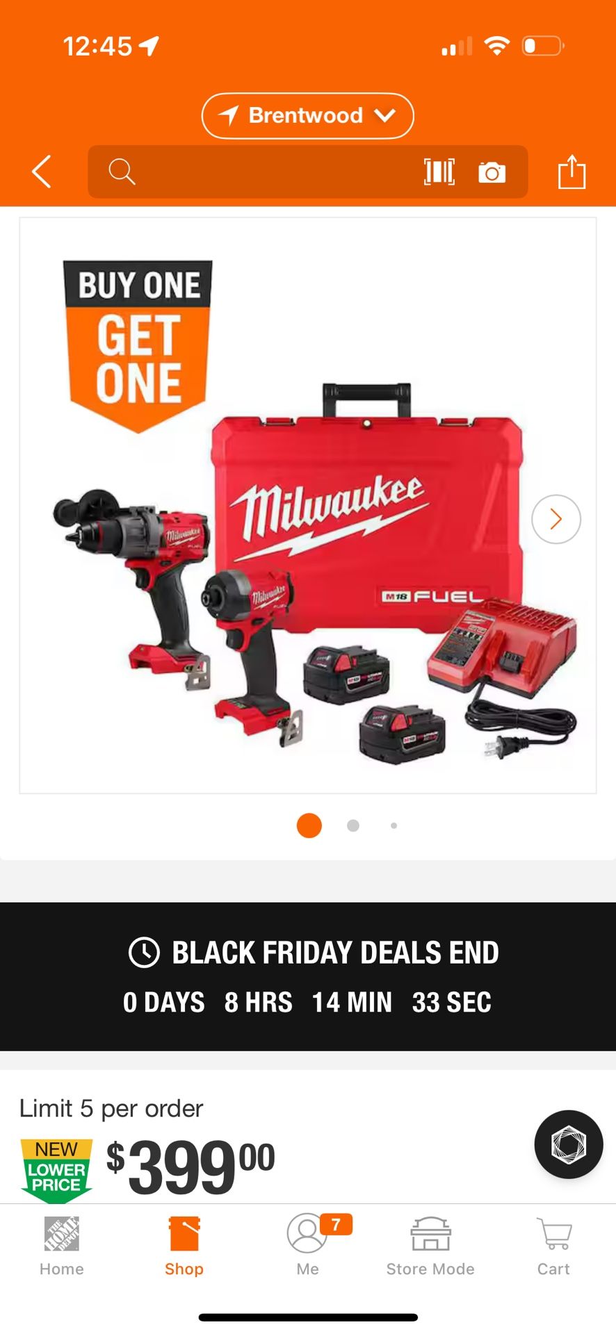 Milwaukee 18V Drill Set