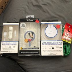 iPhone 12/13 case and chargers.