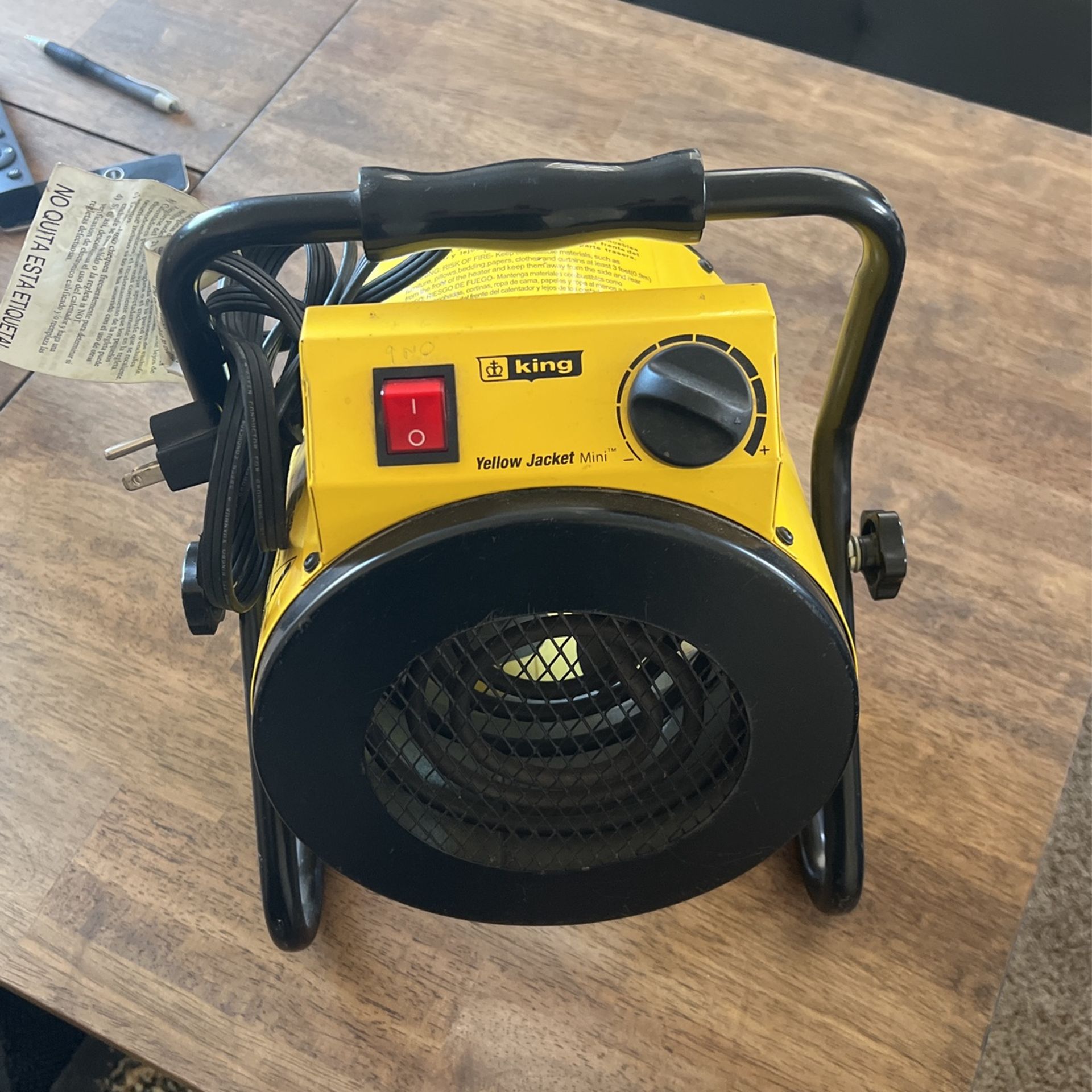 King Yellow Jacket Mini Fan Heater Shop Heater