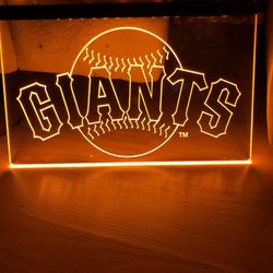 SAN FRANCISCO GIANTS LED NEON ORANGE LIGHT SIGN 8x12