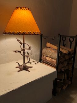 Vintage rustic western lamp