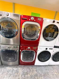 Lg red washer and dryer 11$ down payment