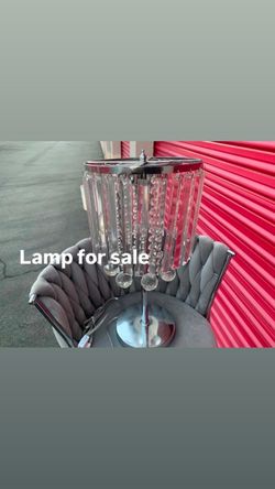 Crystal Drop Table Lamp Chrome Finish