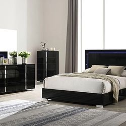Brand New Stylish Elegant Sinistra LED Queen Size Bed 