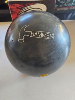 Vintage Faball Black Hammer Urethane Bowling Ball Drilled