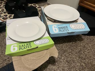World Market White Porcelain Plate Sets