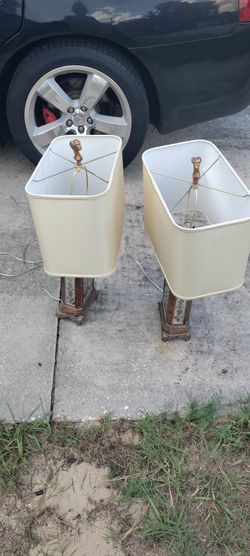 Pair of Vintage Table Lamps with Shades