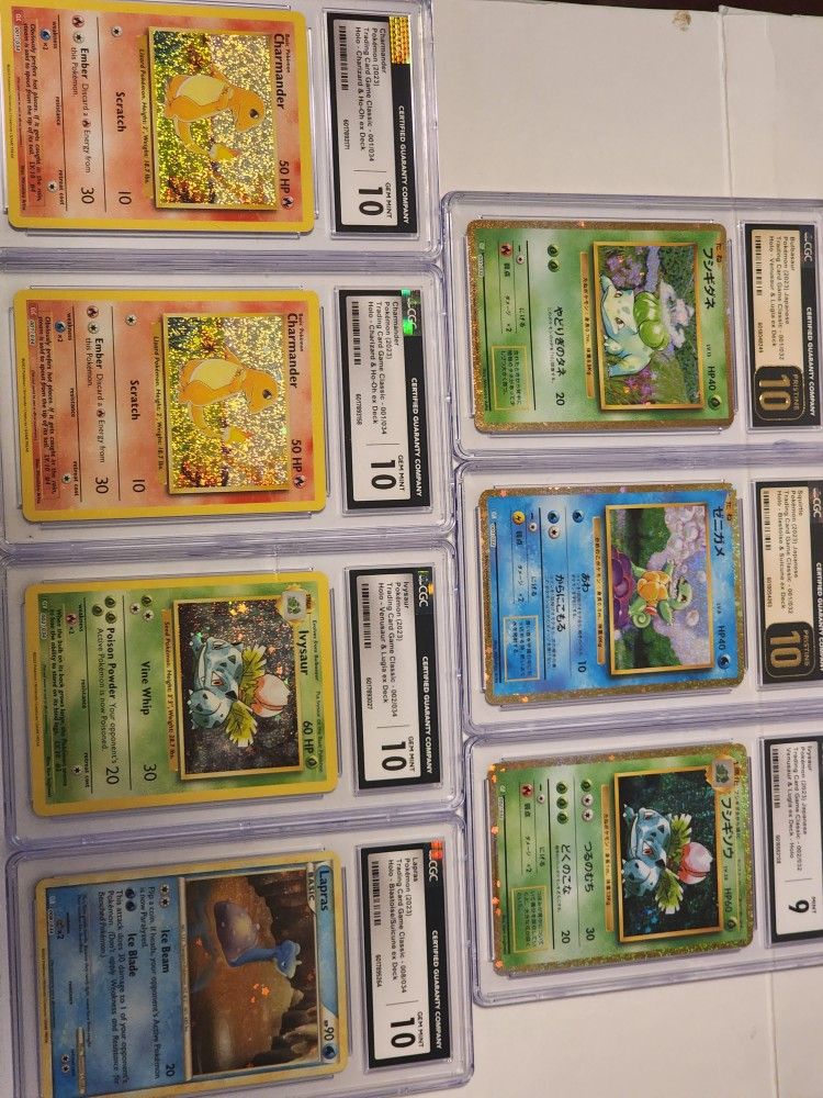 Pokemon Cgc 4 English And 3 Japanese Classic Collection 