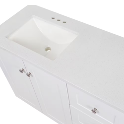 Granite-Look White Cultured Marble Top Measurements on picture  Counter Only