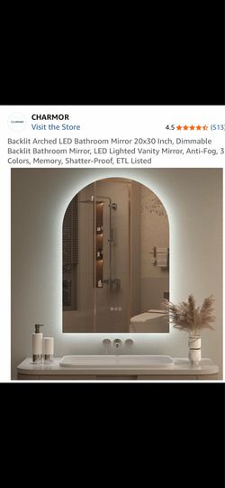 Brand New 20 x 30 LED Vanity Mirror - Never Used.