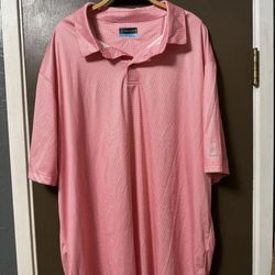 New PGA Tour Air Flux Pink Polo Golf Shirt 
