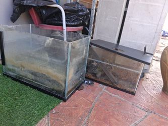 Two Used Glass Fish Tanks / Aquariums