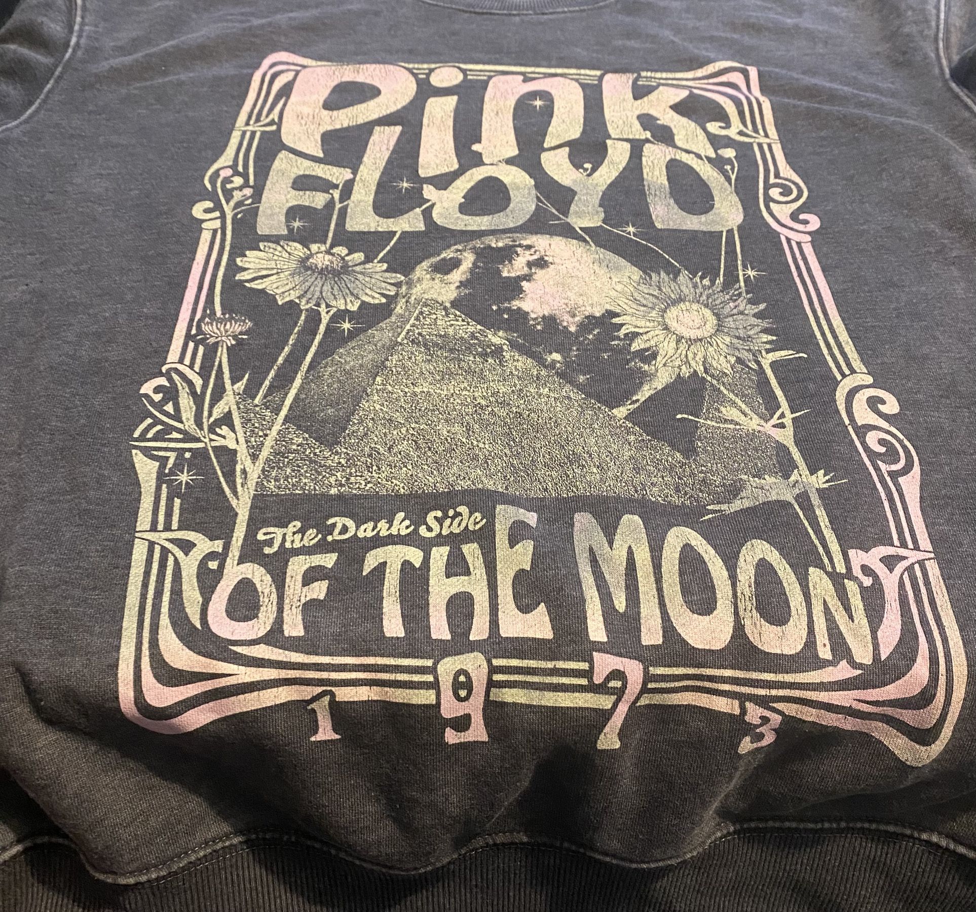 Pink Floyd Official Sweatshirt '73 Tour Dark Side Moon , Size X-Large , NEW !!