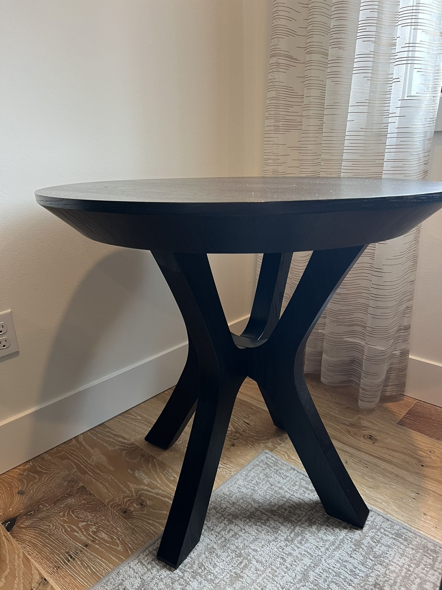 Black Pedestal Table
