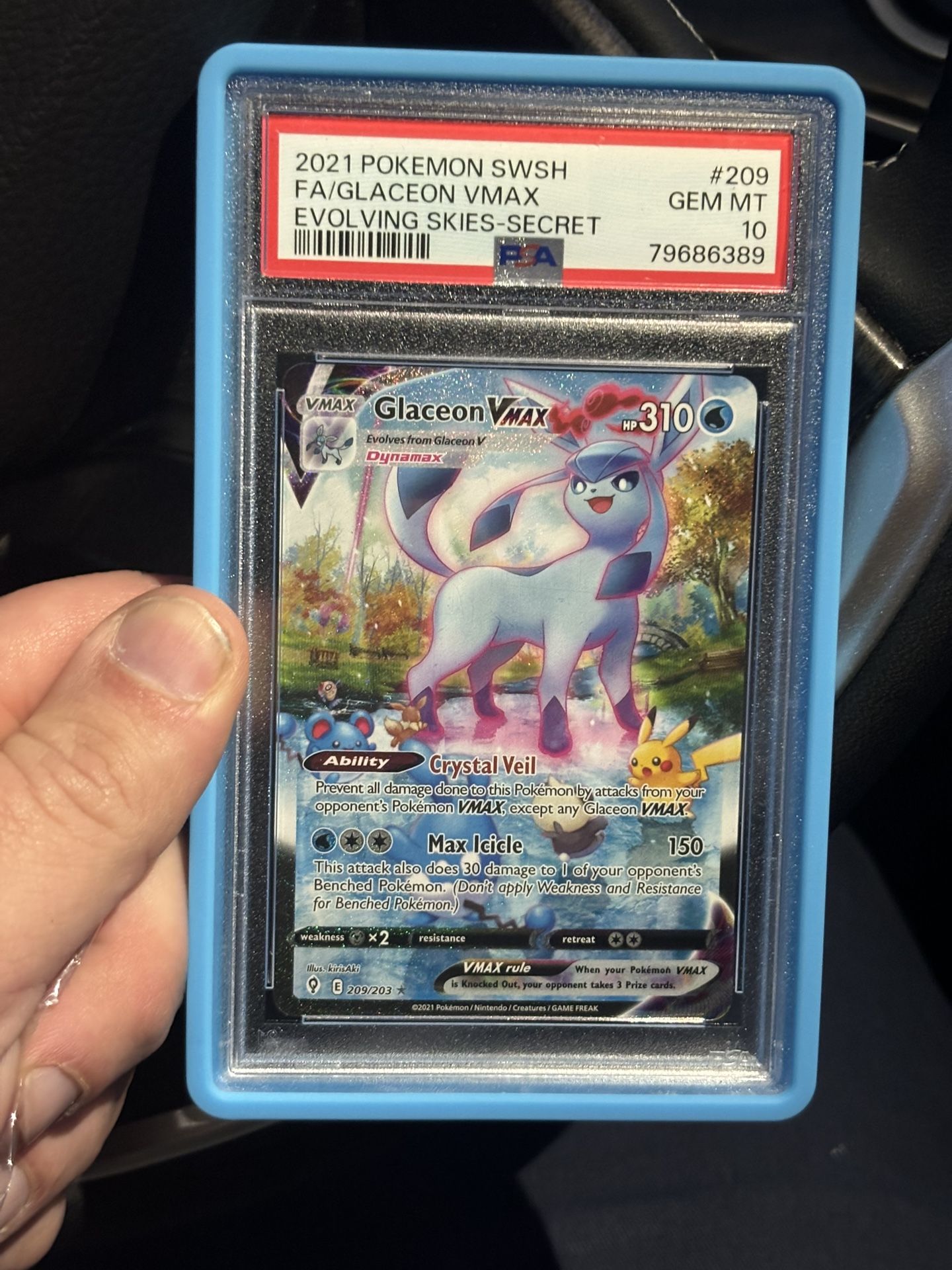 Glaceon Vmax Evolving Skies PSA 10