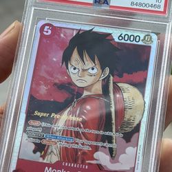 PSA10 Super pre release Luffy