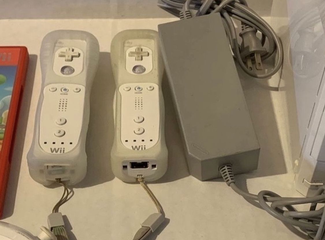 Nintendo Wii Super Mario Bros. Bundle With (2) Wii controllers And (1) Nunchuck Controller