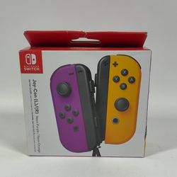 New Nintendo Switch Joy-Cons Pair Controller 112652D Neon Purple/Neon Orange