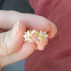 Mosinite Diamond And Alexanderite Ring