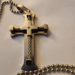Medieval Style Cross W/ Necklace 