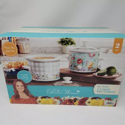 Pioneer Woman Sweet Romance 1.5 Quart Slow Cookers Pack 