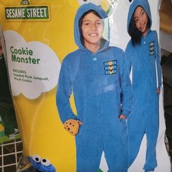 Sesame Street Teen/Kids Cookie Monster Jumpsuit 