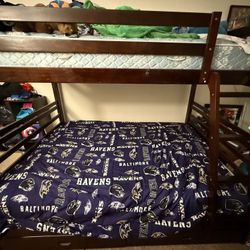 Bunk Bed Twin over Full w/ Storage and Ladder attached 