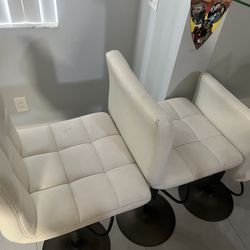 Bar Stools (three) White 