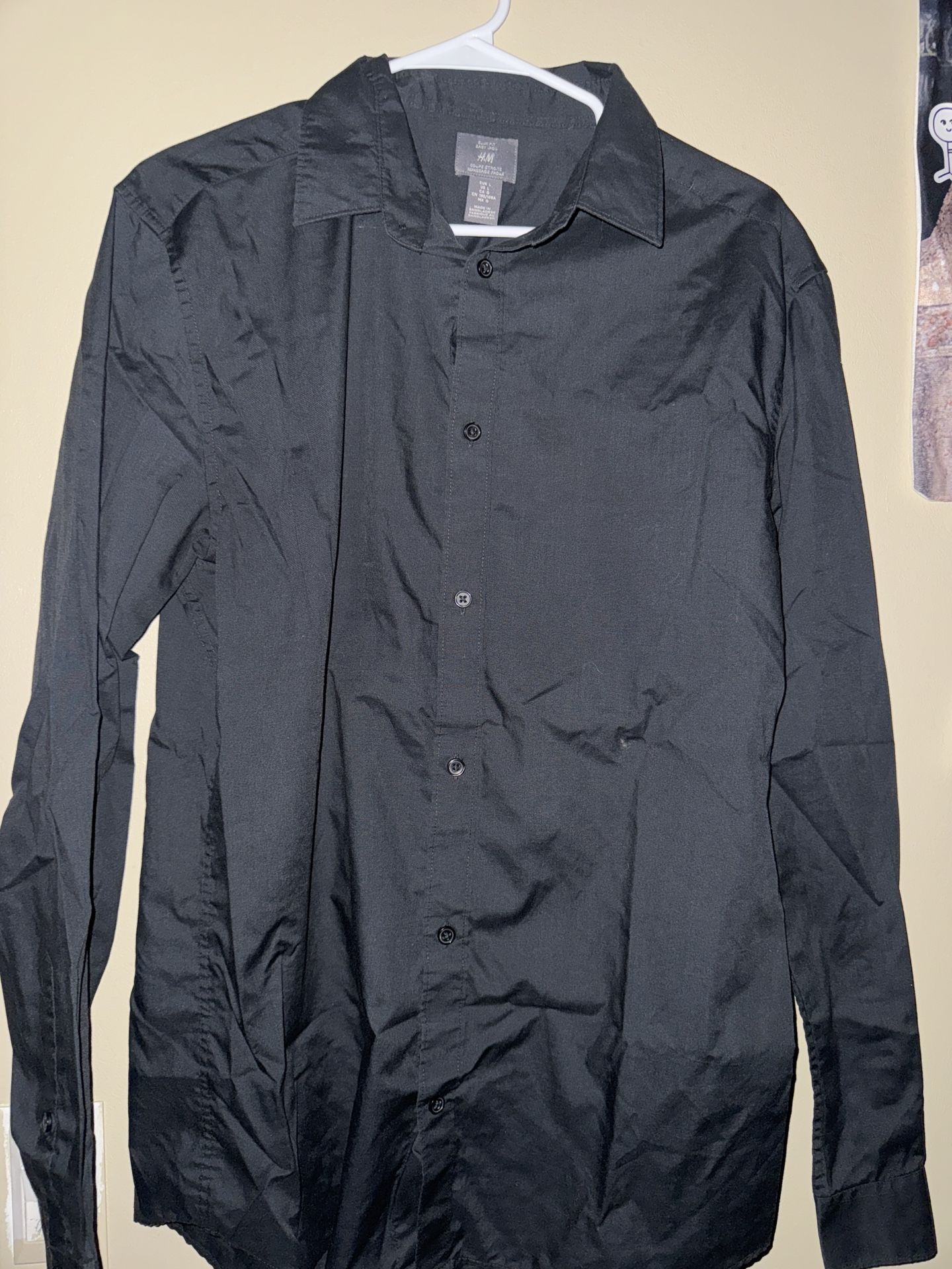 Black Button up Dress Shirt