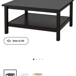 HEMNES
Coffee table, black-brown, 35 3/8x35 3/8 "  New In Box Disassembled SOLID wood
