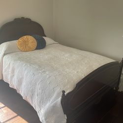 Beautiful 1930’s Art Deco Waterfall Bedroom Set -Bed And Dresser