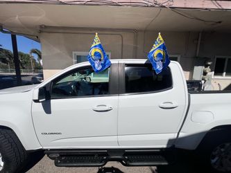 Rams window flags double-sided