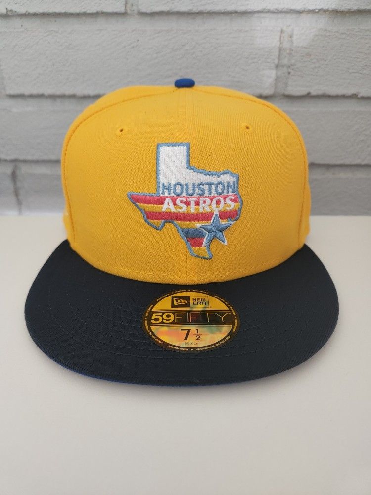 Houston Astros New Era 45th Anniversary Undervisor Gold/Azure 7 1/2