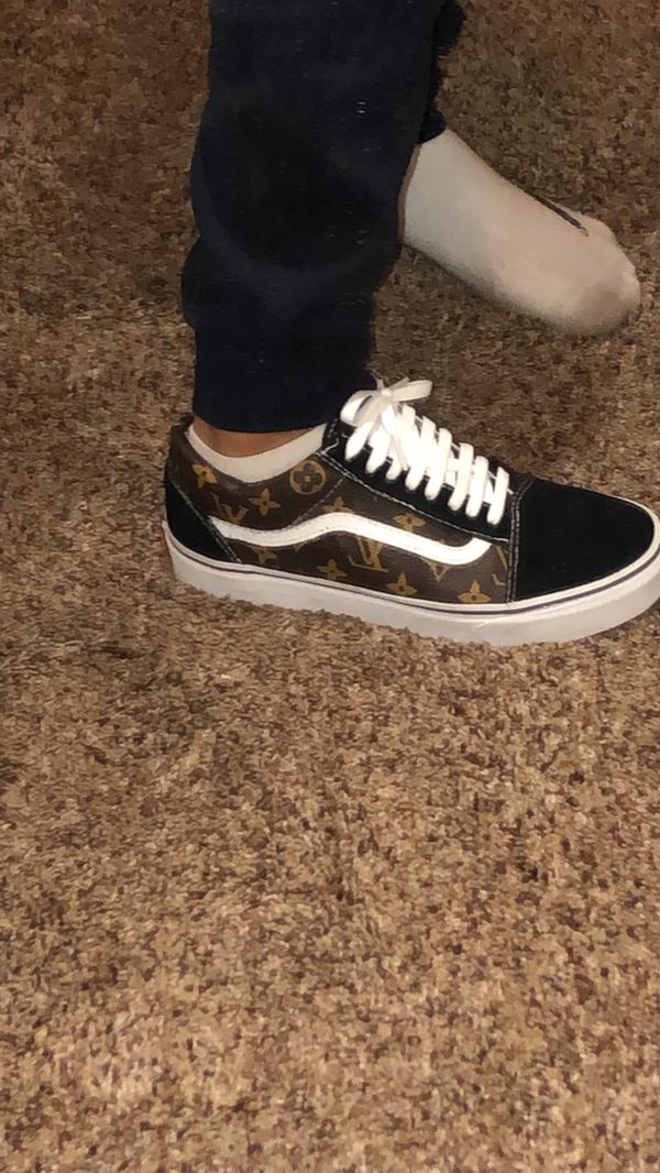 Lv x vans custom handmade us 9.5 shoes for Sale in Stockton, CA - OfferUp