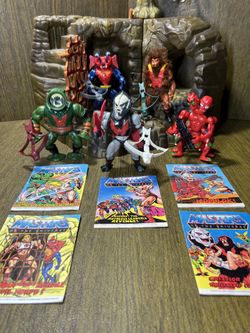 🔥 VINTAGE 80’s MATTEL MASTERS OF THE UNIVERSE HORDAK & EVIL HORDE LOT — 5 FIGURES + 2 PLAYSETS! 🔥
