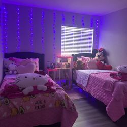 2 Black Twin Bed Frames With Mattress 