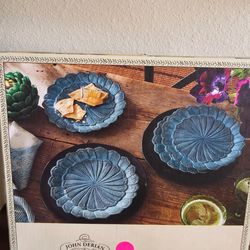Desert Plates, salad plates,colorful tray, cocktail glasses -New