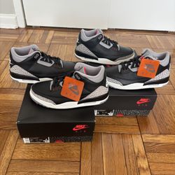 Air Jordan 3 Retro Black Cement 2024 Size 7.5 and 8 Men’s 