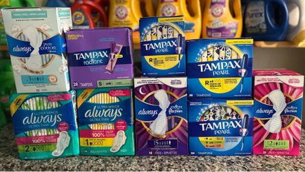 Always & Tampax Feminine Care  , $4, $8, $9
